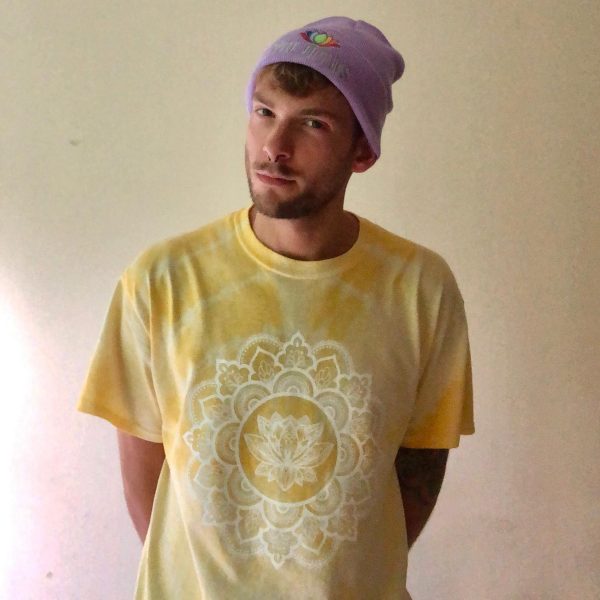 Unisex Mandala Mystic Tie Dye Graphic T-Shirt in Yellow